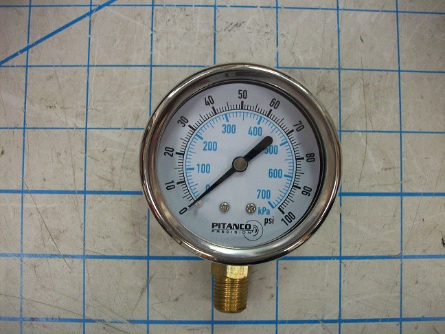 Pressure Gauge 0 to 100 PSI - Carbody