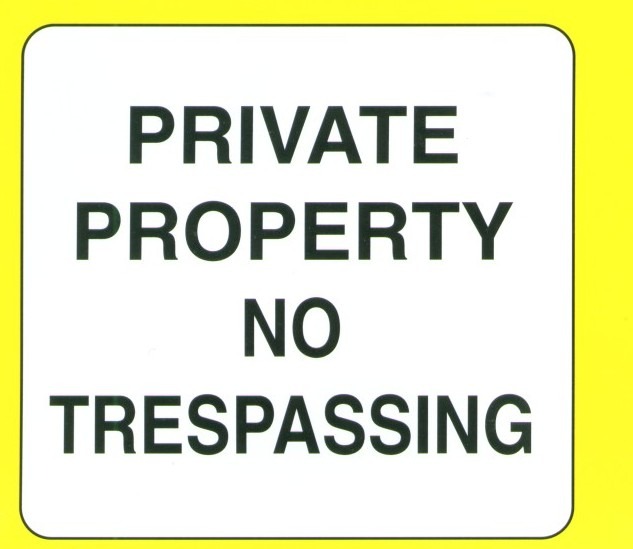 Sign Private Property No Trespassing - Signs & Decals