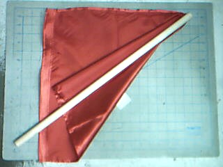 Red Flag With Handle - Carbody