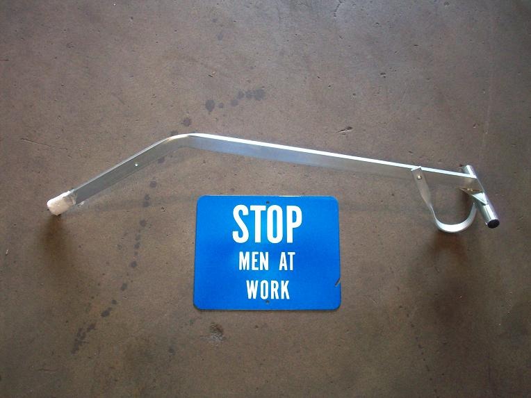 Blue Flag w/Rail Clamp - Signs & Decals