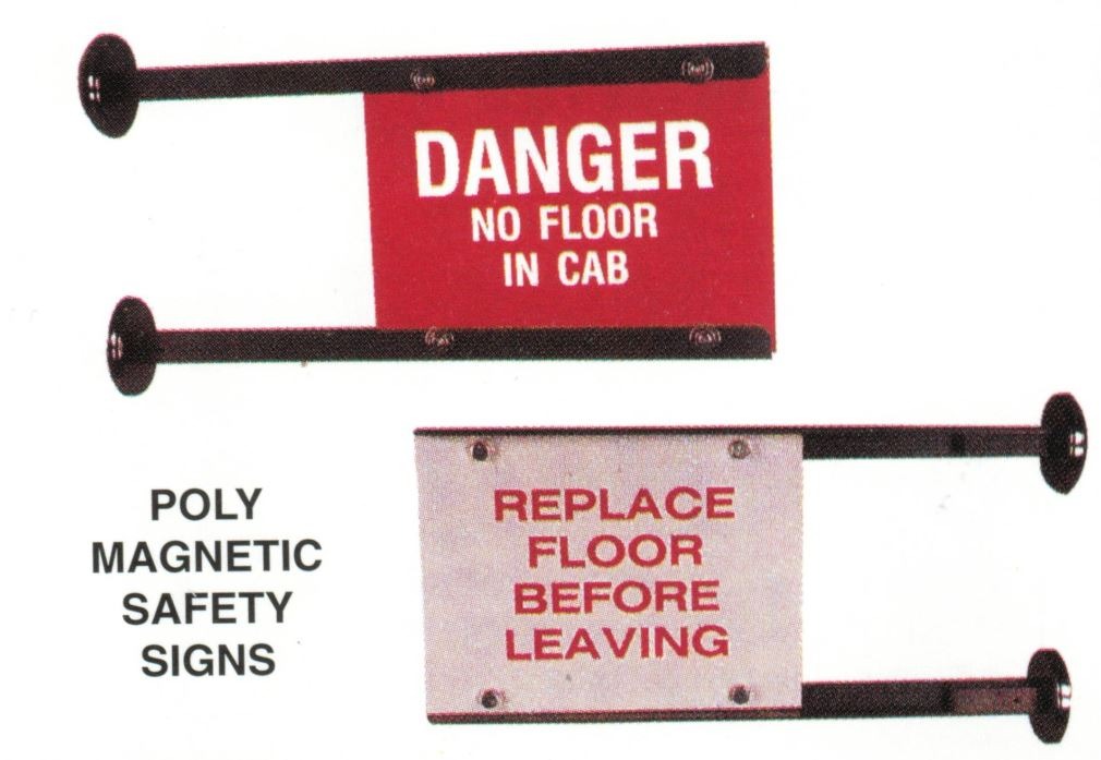 Sign Danger No Floor in Cab - Signs & Decals