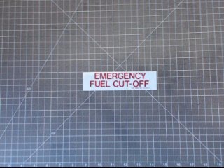 Decal, Emergency Fuel Cut Off - Signs & Decals