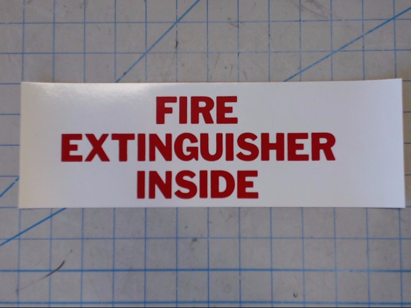 Decal Fire Extinguisher Inside - Signs & Decals