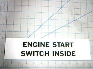 Decal Engine Start Switch Inside - Signs & Decals