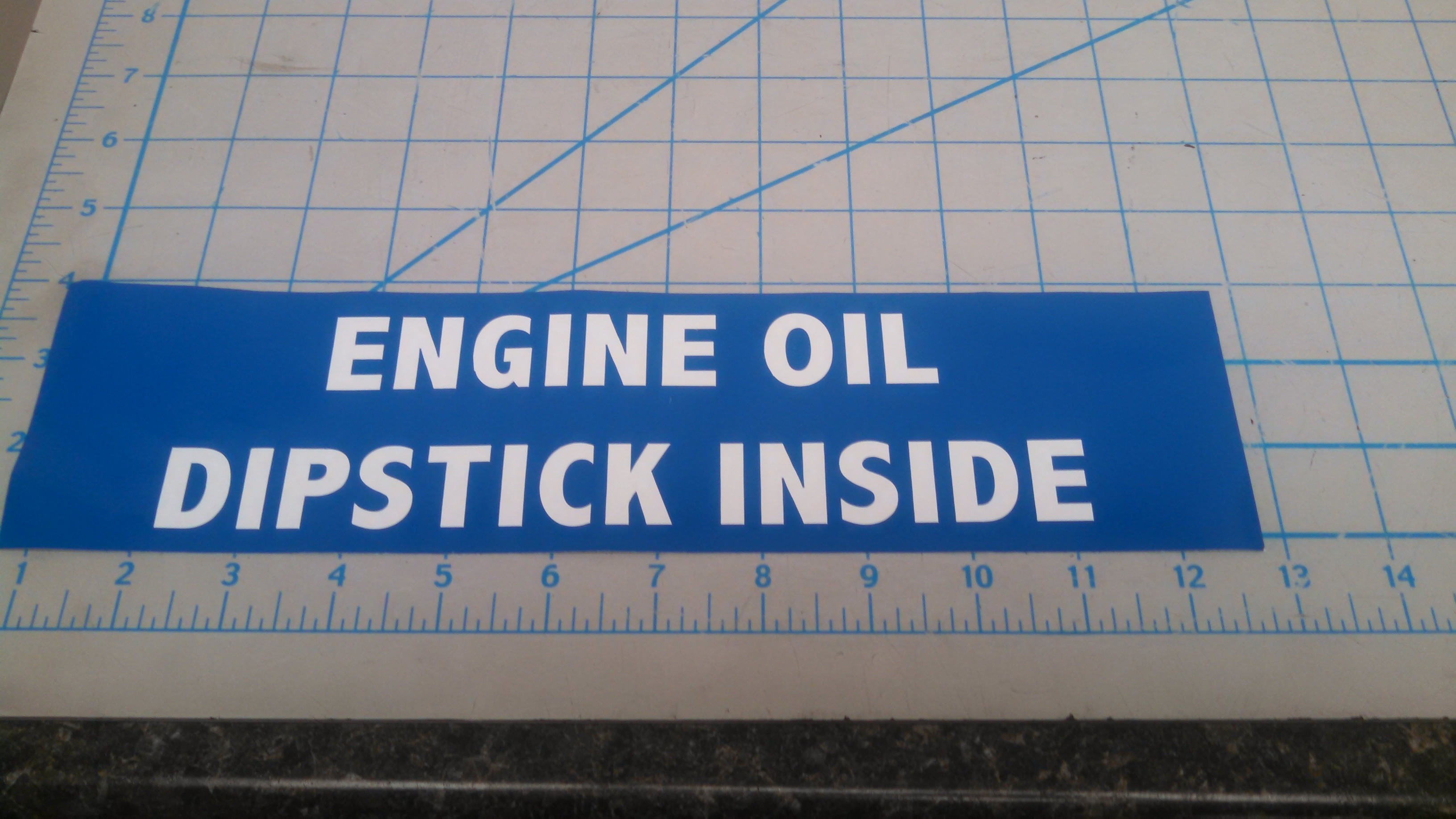 Decal Engine Oil Dipstick - Signs & Decals