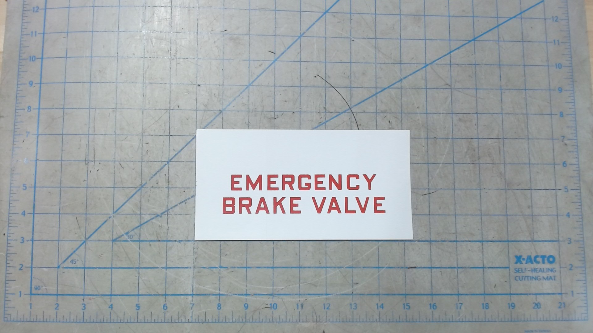 Decal, Emergency Brake Valve - Signs & Decals