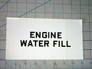Decal Engine Water Fill - Signs & Decals