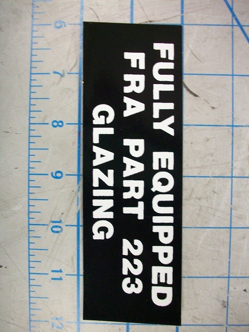 Decal FRA Glazing 223 - Signs & Decals