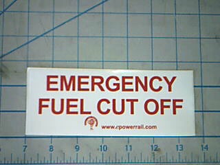 Decal, Emergency Fuel Cut Off - Signs & Decals