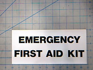 Decal, Emergency First Aid Kit - Signs & Decals
