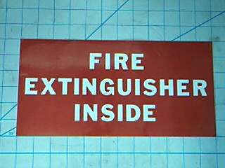 Decal Fire Extinguisher Inside - Signs & Decals