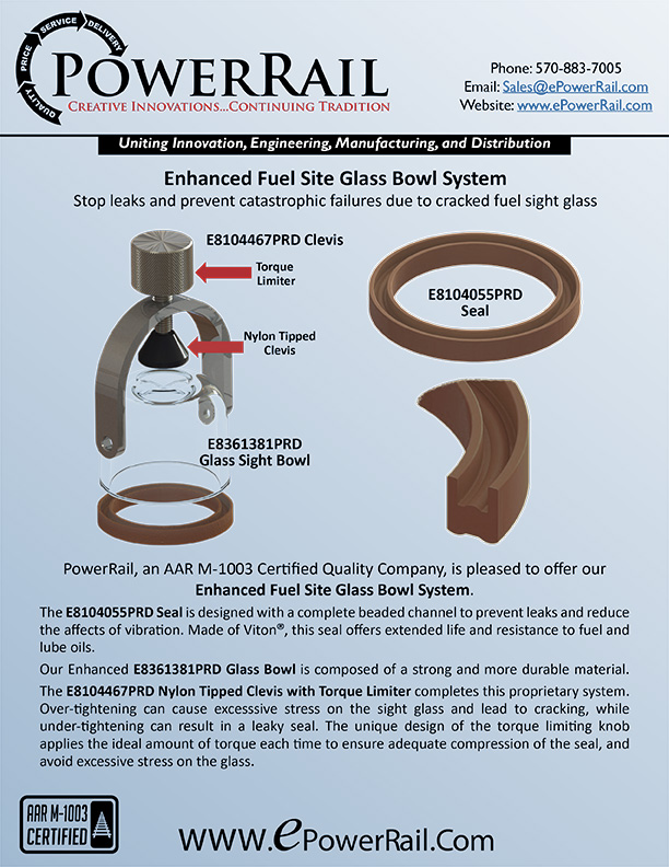 PowerRail Fuel Sight Glass Bowl System
